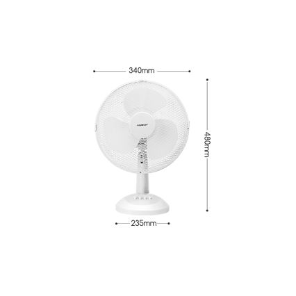 Aigostar - Tafel Ventilator 35W/230V 34 cm wit