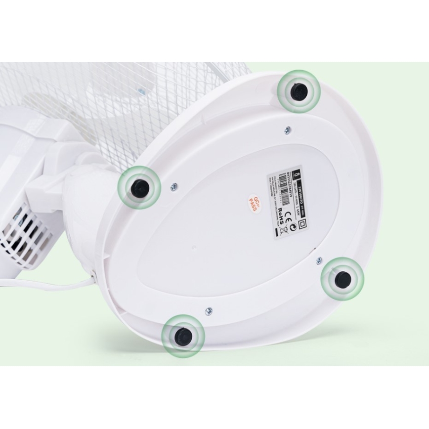 Aigostar - Tafel Ventilator 45W/230V 34 cm wit