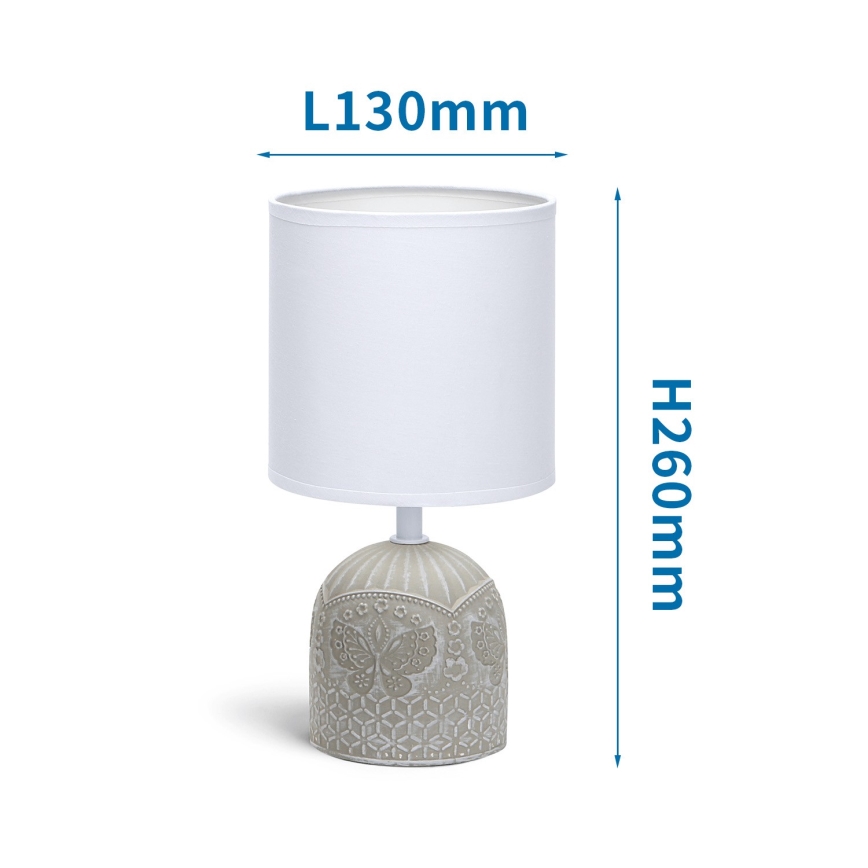 Aigostar - Tafellamp 1xE14/40W/230V beige/wit