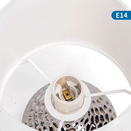 Aigostar - Tafellamp 1xE14/40W/230V glanzend chroom
