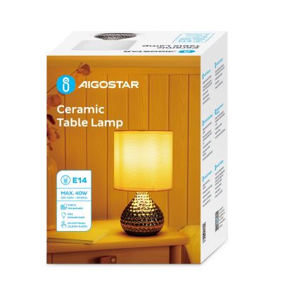 Aigostar - Tafellamp 1xE14/40W/230V glanzend chroom