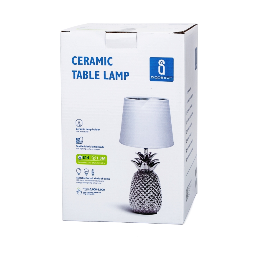Aigostar - Tafellamp 1xE14/40W/230V glanzend chroom
