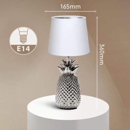 Aigostar - Tafellamp 1xE14/40W/230V glanzend chroom