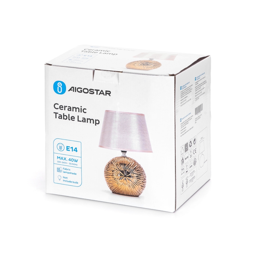 Aigostar - Tafellamp 1xE14/40W/230V goud