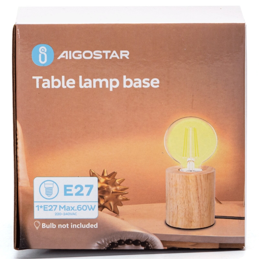 Aigostar - Tafellamp 1xE27/60W/230V rubberen boom
