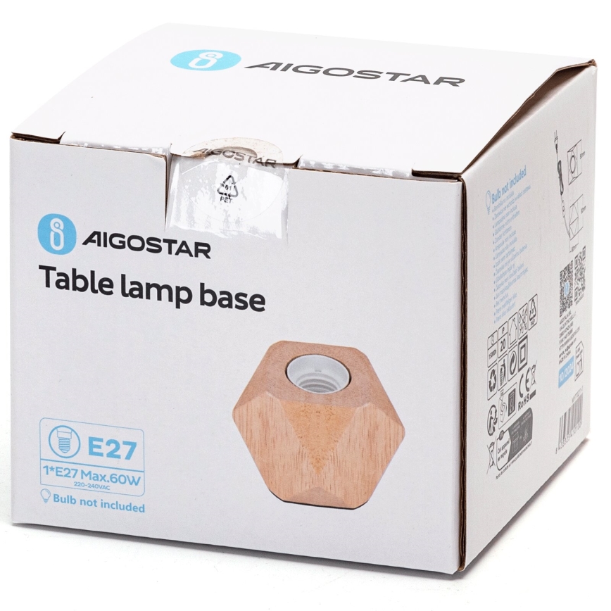 Aigostar - Tafellamp 1xE27/60W/230V rubberen boom