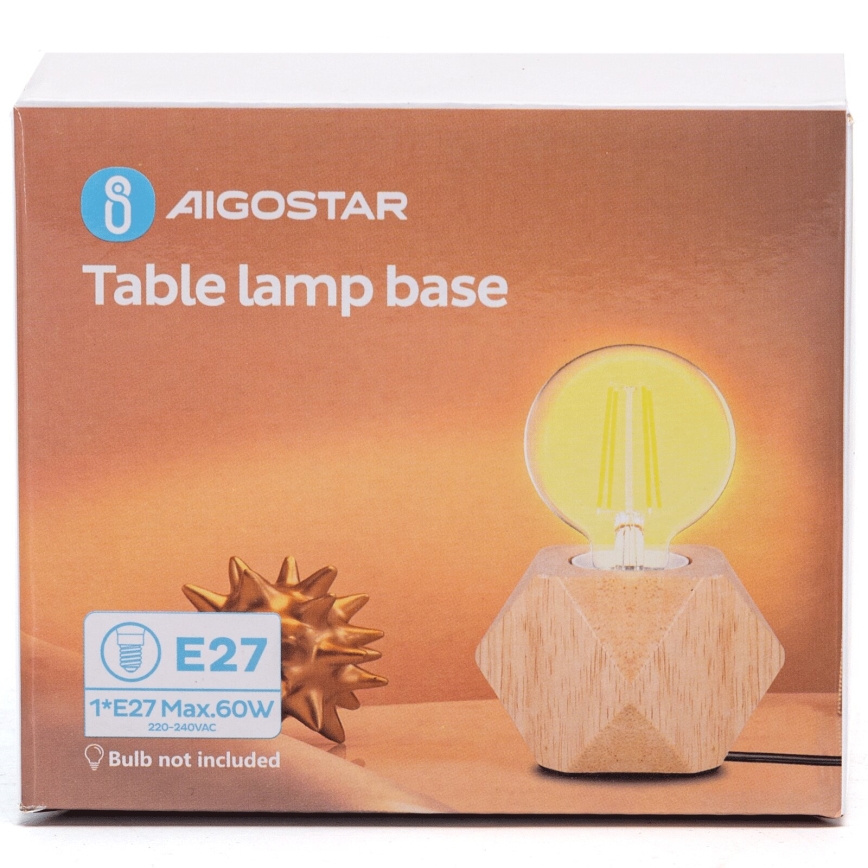 Aigostar - Tafellamp 1xE27/60W/230V rubberen boom