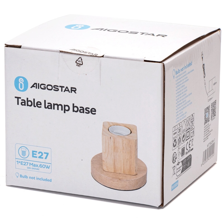 Aigostar - Tafellamp 1xE27/60W/230V rubberen boom