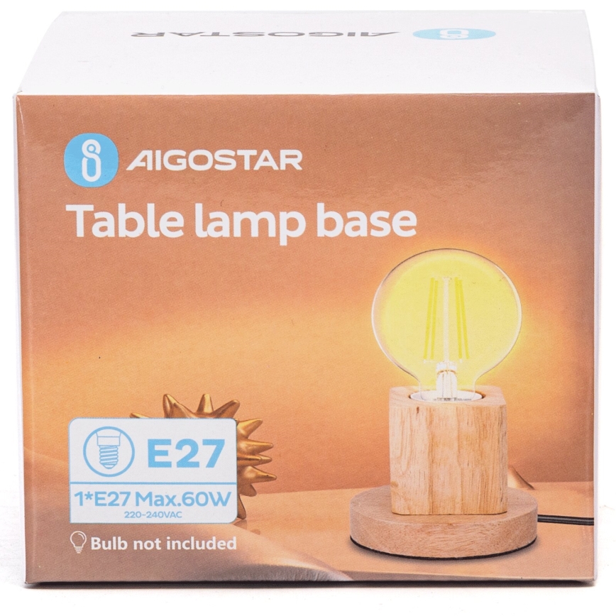 Aigostar - Tafellamp 1xE27/60W/230V rubberen boom