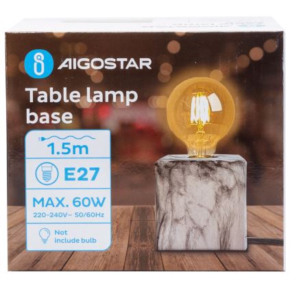 Aigostar - Tafellamp 1xE27/60W/230V wit/grijs