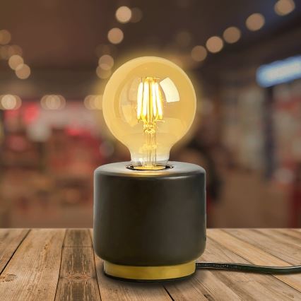 Aigostar - Tafellamp 1xE27/60W/230V zwart