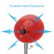 Aigostar - Tafellamp met een clip 1xE27/11W/230V rood/chroom