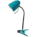 Aigostar -  Tafellamp met een clip 1xE27/36W/230V blauw/chroom