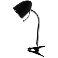 Aigostar -  Tafellamp met een clip 1xE27/36W/230V zwart/chroom