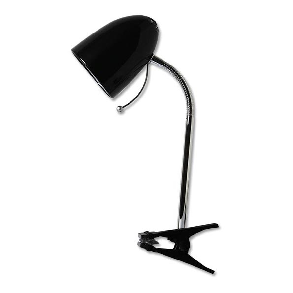 Aigostar -  Tafellamp met klem 1xE27/11W/230V zwart/glanzend chroom