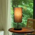 Aigostar - Tafellamp met USB-poort 1xE27/40W/230V zwart