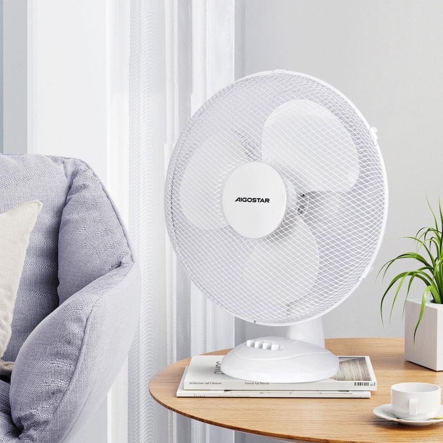 Aigostar - Tafelventilator 40W/230V wit