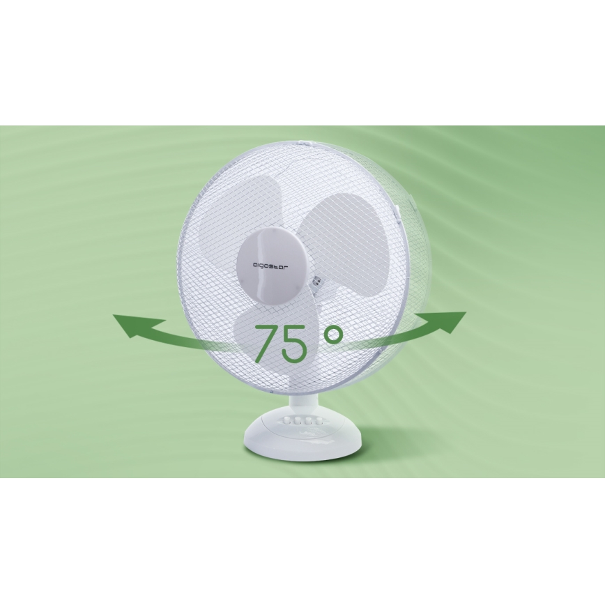 Aigostar - Tafelventilator 40W/230V wit