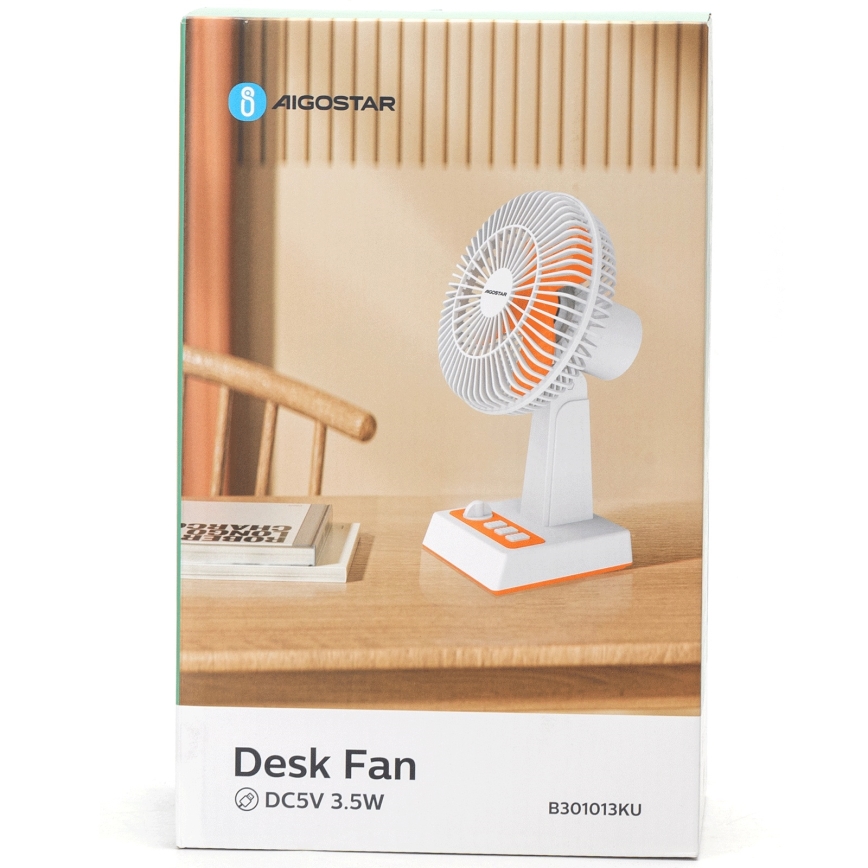 Aigostar - Tafelventilator 6W/USB