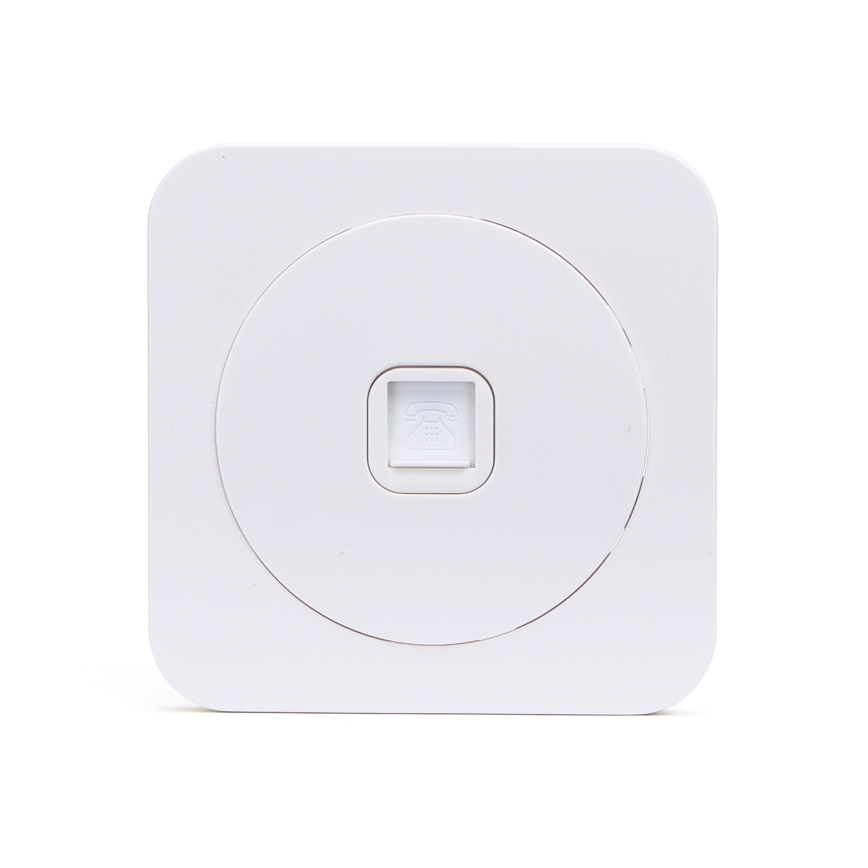Aigostar - Telefoonstopcontact met afdekraam, wit