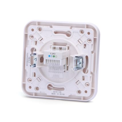 Aigostar - Telefoonstopcontact met afdekraam, wit
