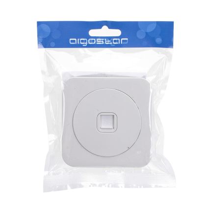 Aigostar - Telefoonstopcontact met afdekraam, wit
