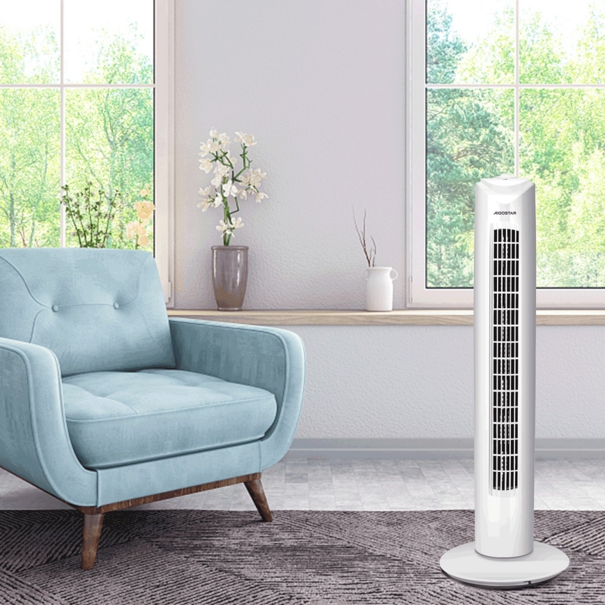 Aigostar - Toren ventilator 45W/230V wit