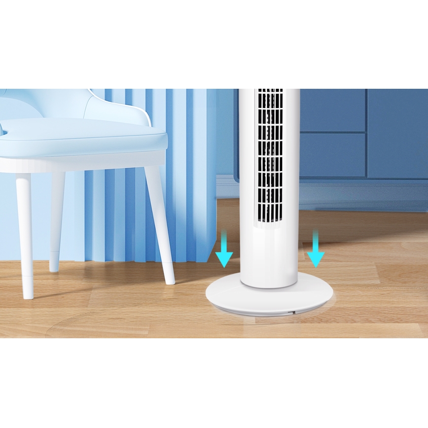 Aigostar - Toren ventilator 45W/230V wit