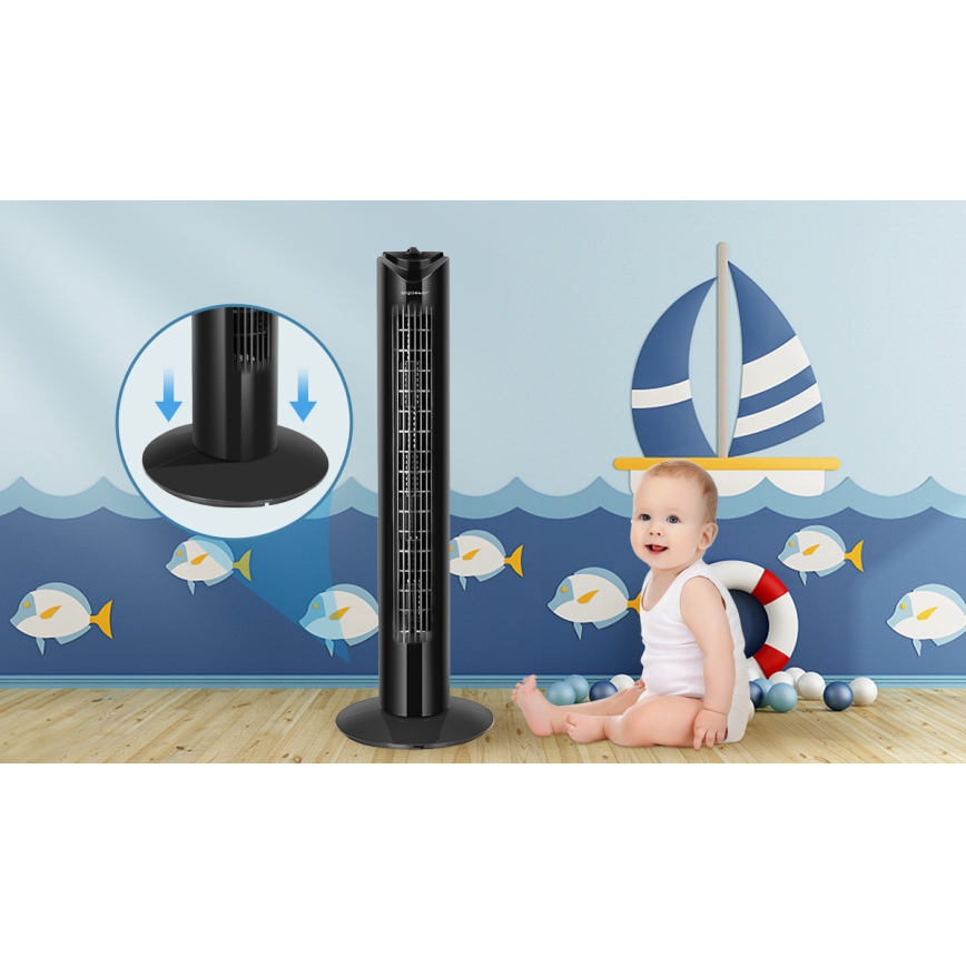 Aigostar - Toren ventilator 45W/230V zwart