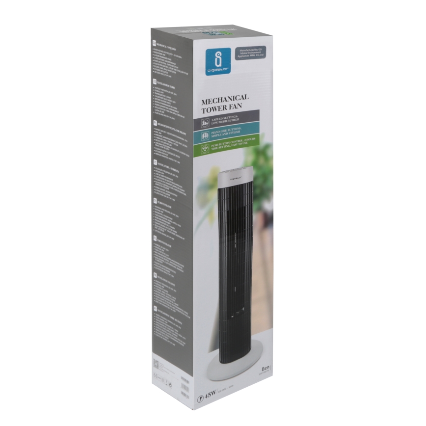 Aigostar - Toren ventilator 45W/230V zwart/wit