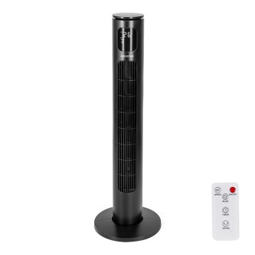 Aigostar - Toren ventilator 50W/230V zwart Wi-Fi + afstandsbediening
