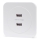 Aigostar - USB-wandcontactdoos met afdekraam, 2x USB-A, wit