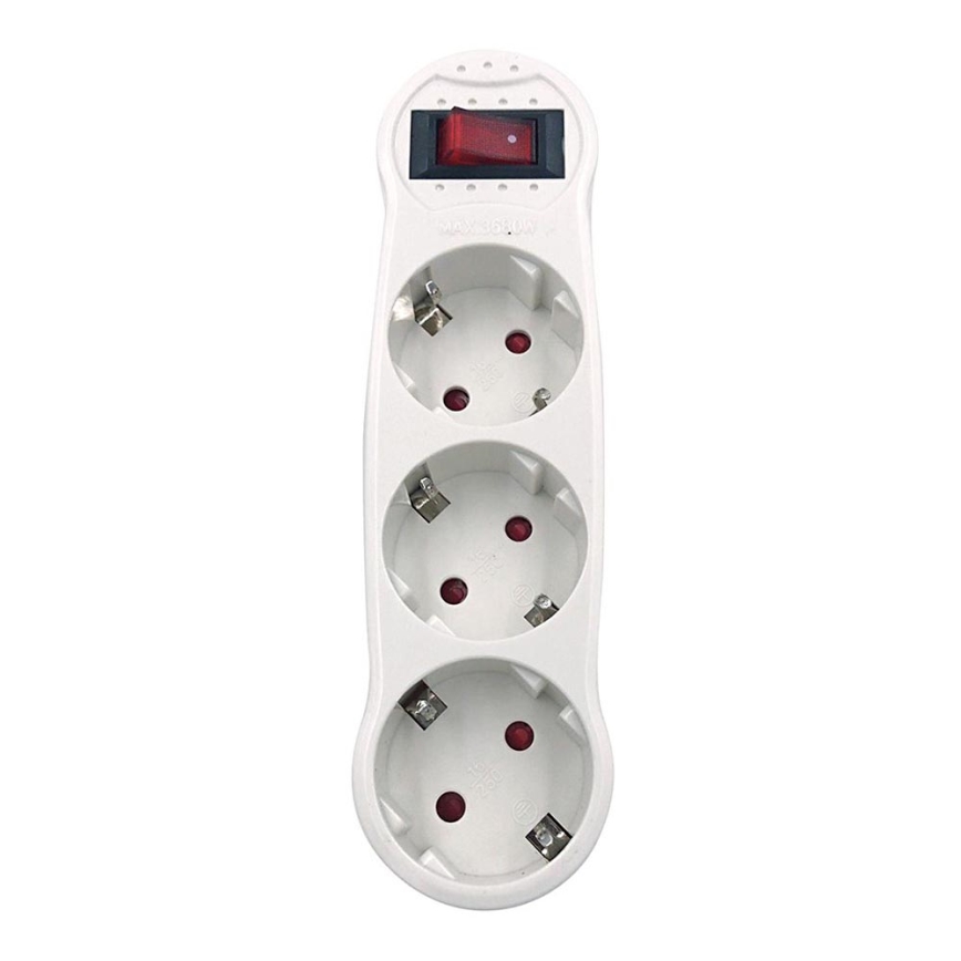 Aigostar - Verdeelstekker met Schakelaar 3x16A/230V