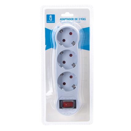 Aigostar - Stekkerdoos met schakelaar 3x16A/230V SCHUKO