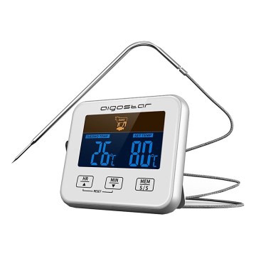 Aigostar - Vleesthermometer met LCD scherm 0-250 °C 2xAAA