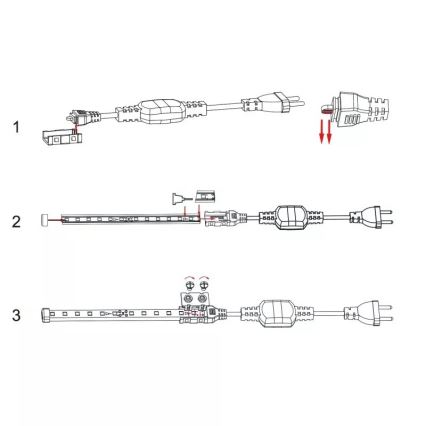Aigostar - Voeding voor LED-strips 8 mm 600W/230V wit