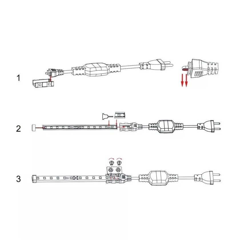 Aigostar - Voeding voor LED-strips 8 mm 600W/230V wit