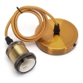 Aigostar - Voedingskabel 1xE27/60W/230V goud