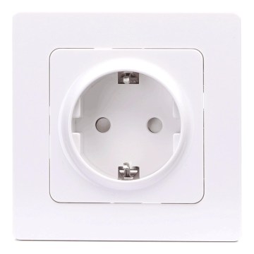 Aigostar - Wandcontactdoos met afdekraam SCHUKO 250V wit