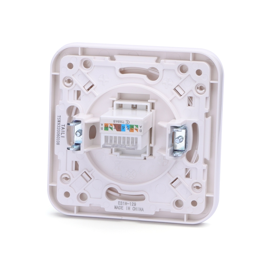 Aigostar - Wandcontactdoos met afdekraam, wit