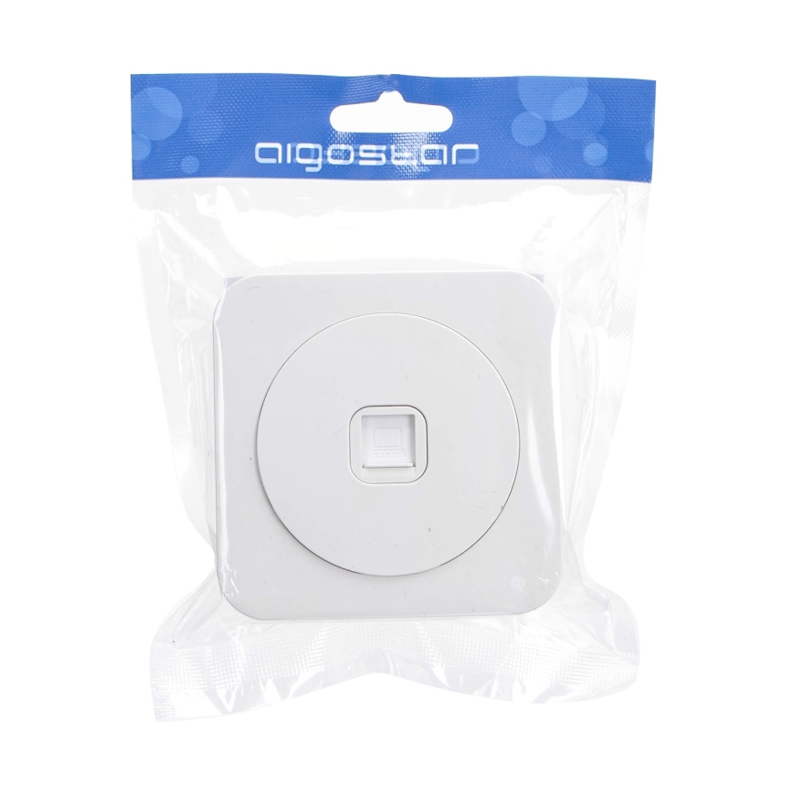 Aigostar - Wandcontactdoos met afdekraam, wit