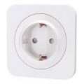 Aigostar - Wandcontactdoos met SCHUKO-afdekraam 250V/16A wit