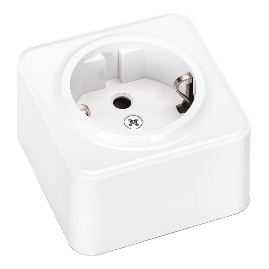 Aigostar - Wandcontactdoos SCHUKO 250V wit