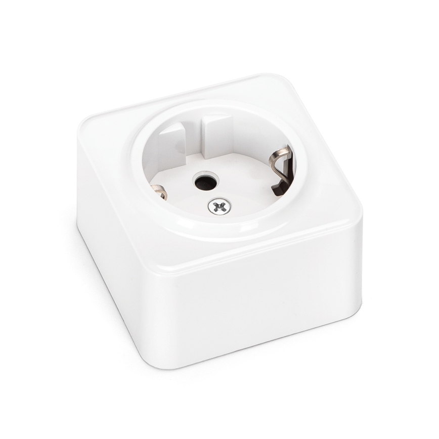 Aigostar - Wandcontactdoos SCHUKO 250V wit