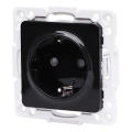 Aigostar - Wandcontactdoos zonder afdekraam SCHUKO 250V zwart