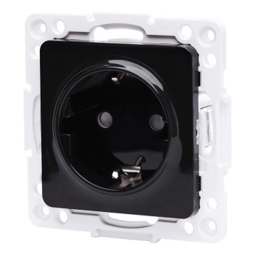 Aigostar - Wandcontactdoos zonder afdekraam SCHUKO 250V zwart