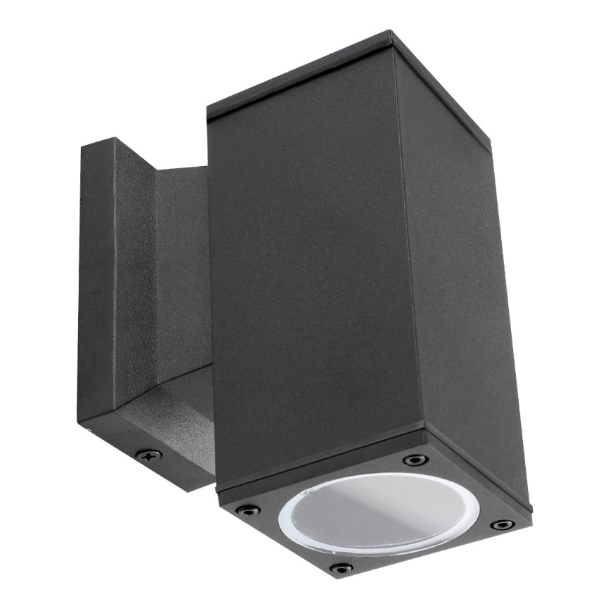 Aigostar - Wandlamp voor buiten 1xGU10/230V zwart IP65 hoekig