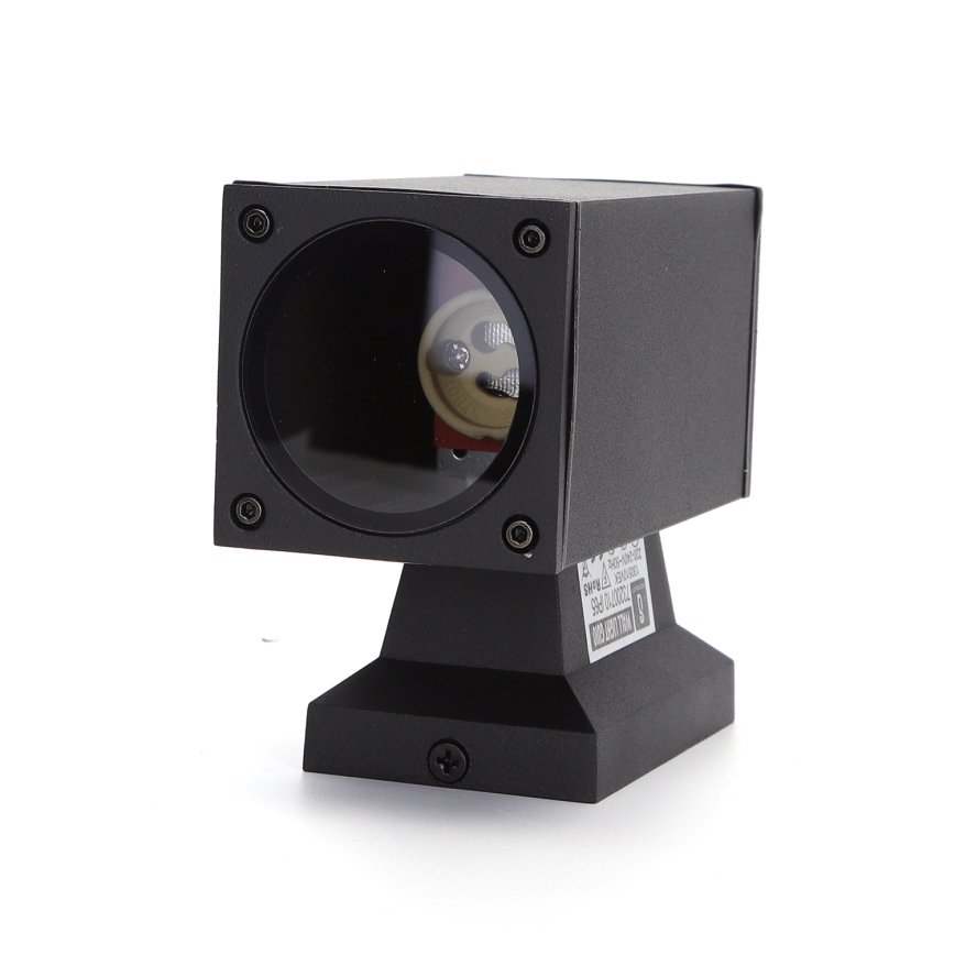 Aigostar - Wandlamp voor buiten 1xGU10/230V zwart IP65 hoekig