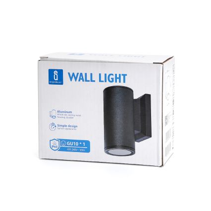 Aigostar - Wandlamp voor buiten 1xGU10/230V zwart IP65 rond