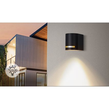 Aigostar - Wandlamp voor buiten 1xGU10/35W/230V zwart IP54